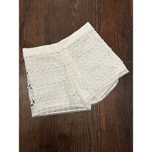 Revolve Brand Alexis Ivory Crochet Shorts Size Small